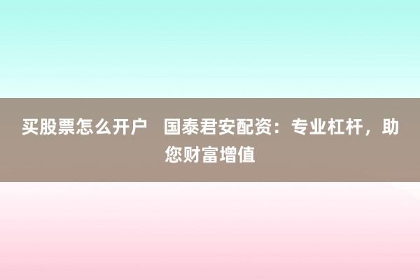 买股票怎么开户   国泰君安配资：专业杠杆，助您财富增值