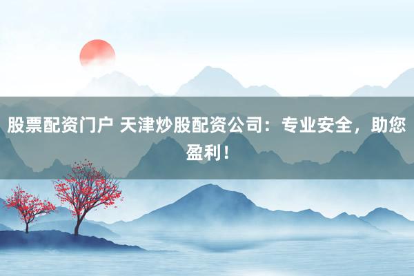 股票配资门户 天津炒股配资公司：专业安全，助您盈利！