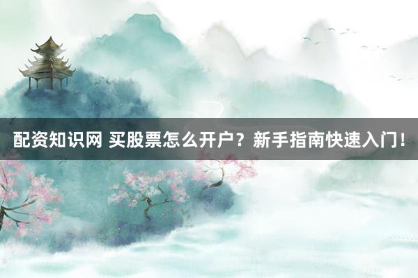 配资知识网 买股票怎么开户？新手指南快速入门！