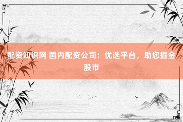 配资知识网 国内配资公司：优选平台，助您掘金股市