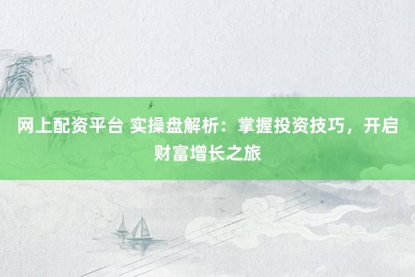 网上配资平台 实操盘解析：掌握投资技巧，开启财富增长之旅