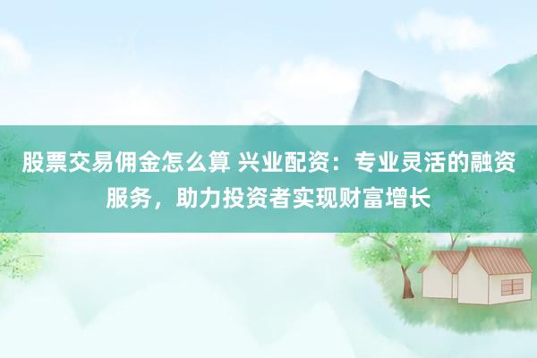 股票交易佣金怎么算 兴业配资：专业灵活的融资服务，助力投资者实现财富增长