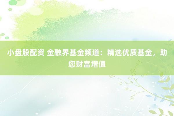 小盘股配资 金融界基金频道：精选优质基金，助您财富增值