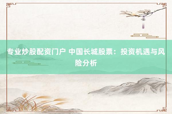 专业炒股配资门户 中国长城股票：投资机遇与风险分析