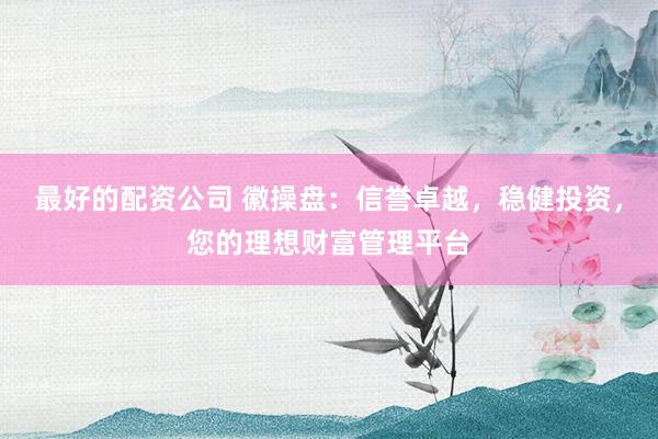 最好的配资公司 徽操盘：信誉卓越，稳健投资，您的理想财富管理平台