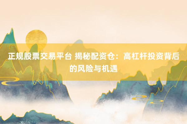 正规股票交易平台 揭秘配资仓：高杠杆投资背后的风险与机遇
