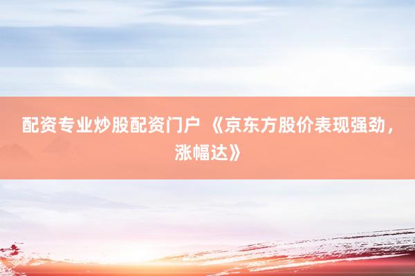 配资专业炒股配资门户 《京东方股价表现强劲，涨幅达》
