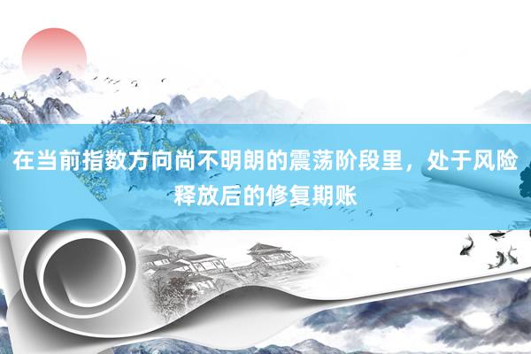 在当前指数方向尚不明朗的震荡阶段里，处于风险释放后的修复期账
