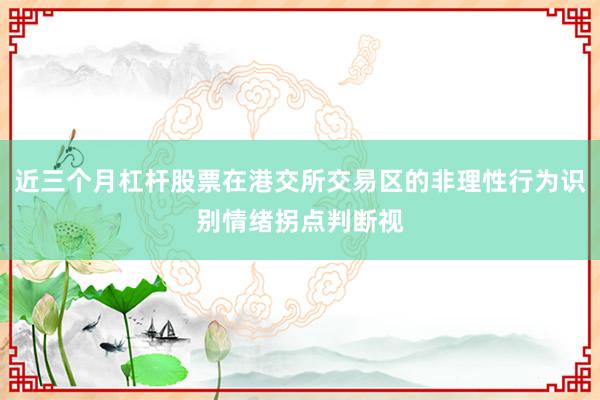近三个月杠杆股票在港交所交易区的非理性行为识别情绪拐点判断视