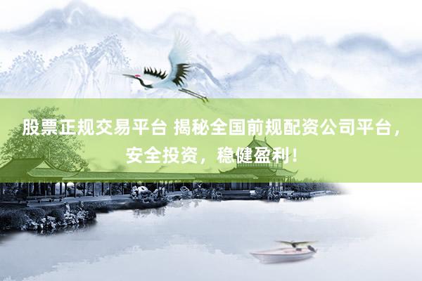 股票正规交易平台 揭秘全国前规配资公司平台，安全投资，稳健盈利！