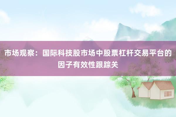 市场观察：国际科技股市场中股票杠杆交易平台的因子有效性跟踪关