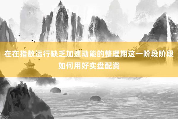 在在指数运行缺乏加速动能的整理期这一阶段阶段如何用好实盘配资