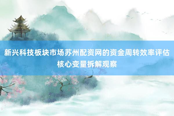 新兴科技板块市场苏州配资网的资金周转效率评估核心变量拆解观察
