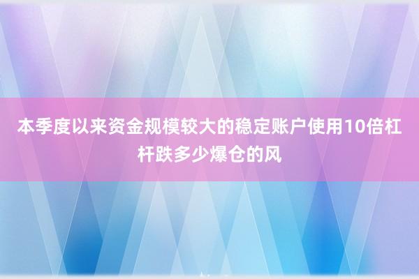 本季度以来资金规模较大的稳定账户使用10倍杠杆跌多少爆仓的风